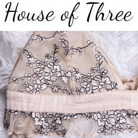 HOUSE OF THREE Lacy Floral Tie-Back Bralette,  Size 6 US - Picture 8 of 9